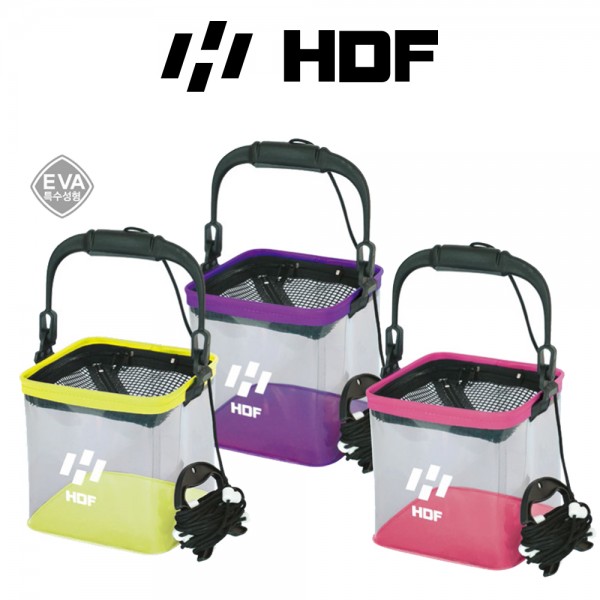 해동 컬러 EVA 누드 그물두레박 살림망 투명 낚시통