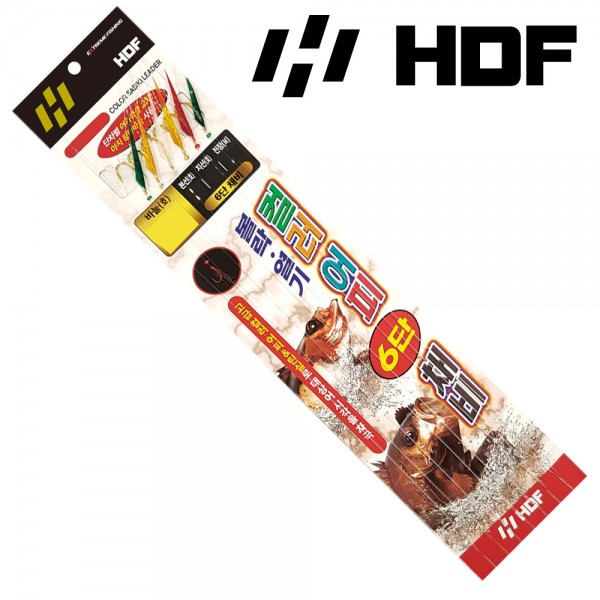 해동 HA-1877 볼락 열기 컬러어피 6단채비 열기 볼락 우럭 카드