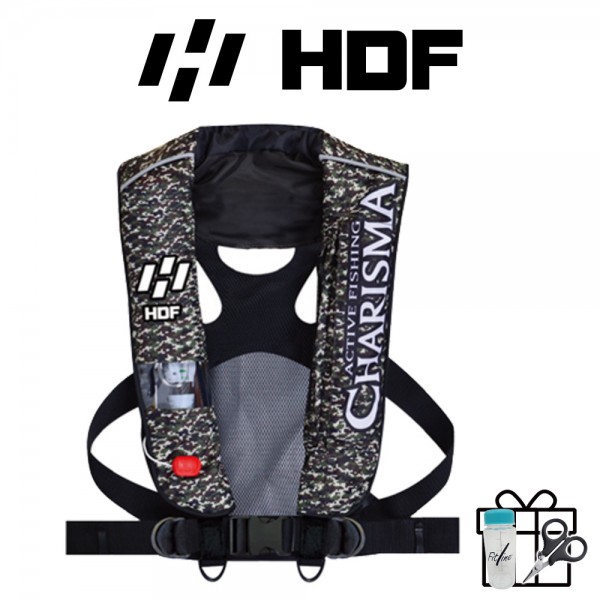 해동 HB-912 카리스마 자동 팽창식 구명복 카모 선상 배 레저용 구명조끼
