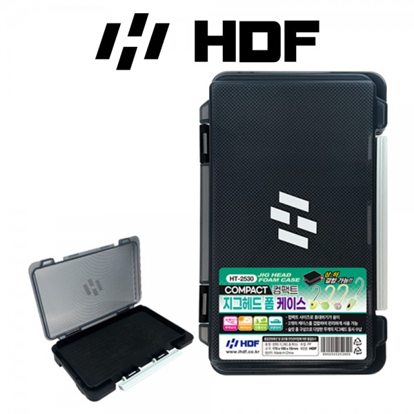 해동 HT-2530 컴팩트 지그헤드 폼 케이스 태클박스 175x 105x 15mm 블랙
