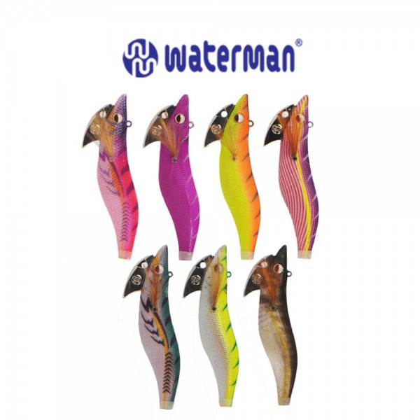 워터맨 블랙잉크 팁런에기 하드베이트 3.0호 무늬오징어 보트 에기