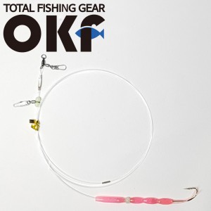 OK 도깨비 라이트튜브 갈치텐빈채비 외바늘형 2개입 도래타입 바다낚시바늘 [OR-508]