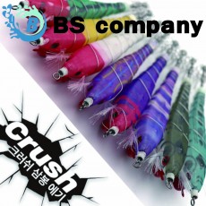 BS컴퍼니 크러쉬 삼봉에기 UV 틴셀 래틀타입 하드베이트 9g 한치 갑오징어 주꾸미 에기