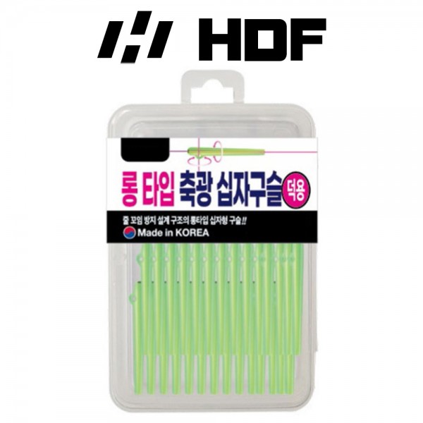 해동 HA-1655 롱 타입 축광 십자구슬 덕용 낚시 채비 자작 벌크 대용량 야광 구슬