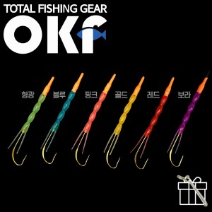 OK 도깨비튜브 인서트훅 바다낚시바늘 3호 심해갈치낚시