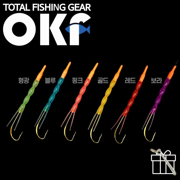 OK 도깨비튜브 인서트훅 바다낚시바늘 3호 심해갈치낚시